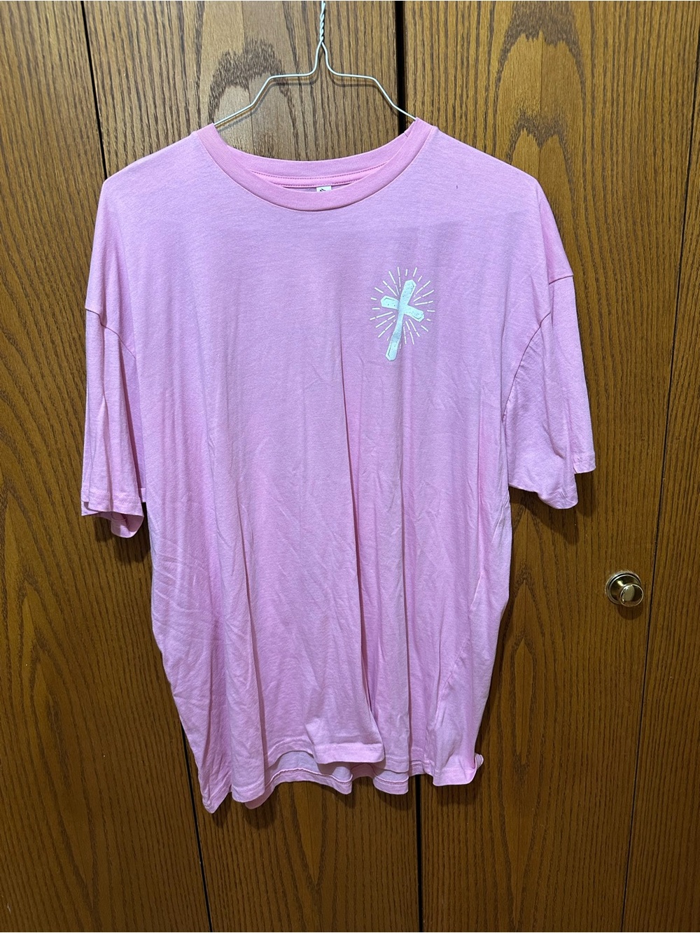 Love in Faith Graphic Tee with Cross Detail on the Front